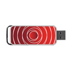 Circles Red Portable Usb Flash (one Side)