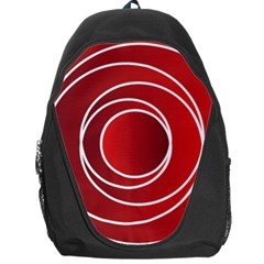 Circles Red Backpack Bag