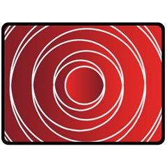 Circles Red Double Sided Fleece Blanket (large) 