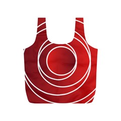 Circles Red Full Print Recycle Bag (s)