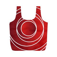 Circles Red Full Print Recycle Bag (m)