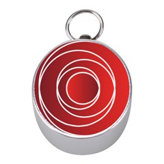 Circles Red Mini Silver Compasses