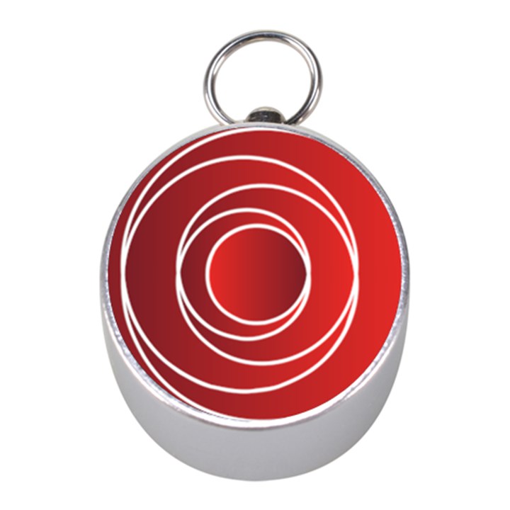 Circles Red Mini Silver Compasses