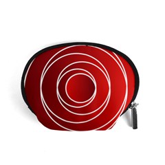 Circles Red Accessory Pouch (small)