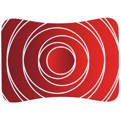 Circles Red Velour Seat Head Rest Cushion