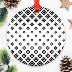 Concentric Plaid Round Ornament (two Sides)