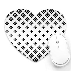 Concentric Plaid Heart Mousepads