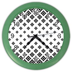 Concentric Plaid Color Wall Clock