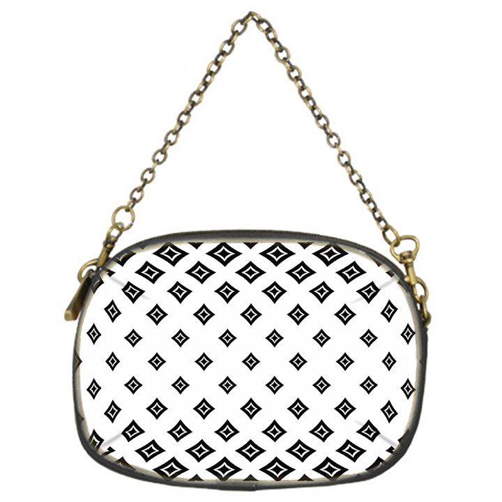 Concentric Plaid Chain Purse (One Side)