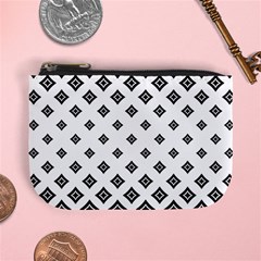 Concentric Plaid Mini Coin Purse