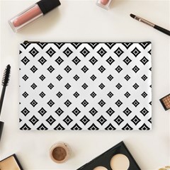 Concentric Plaid Cosmetic Bag (large)