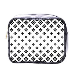 Concentric Plaid Mini Toiletries Bag (one Side)