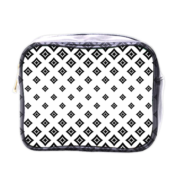 Concentric Plaid Mini Toiletries Bag (One Side)