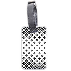 Concentric Plaid Luggage Tag (one Side) by HermanTelo