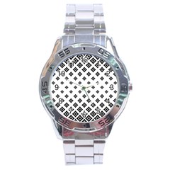 Concentric Plaid Stainless Steel Analogue Watch