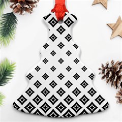 Concentric Plaid Christmas Tree Ornament (two Sides)