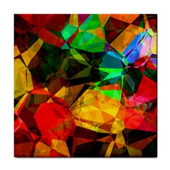 Color Abstract Polygon Tile Coasters by HermanTelo