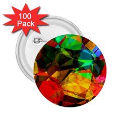 Color Abstract Polygon 2 25  Buttons (100 Pack)  by HermanTelo