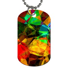 Color Abstract Polygon Dog Tag (one Side) by HermanTelo