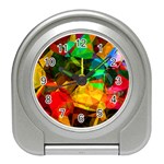 Color Abstract Polygon Travel Alarm Clock Front