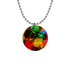 Color Abstract Polygon 1  Button Necklace by HermanTelo