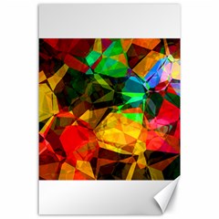 Color Abstract Polygon Canvas 24  X 36  by HermanTelo