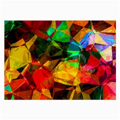 Color Abstract Polygon Large Glasses Cloth by HermanTelo