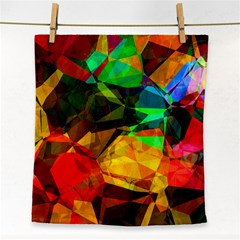 Color Abstract Polygon Face Towel