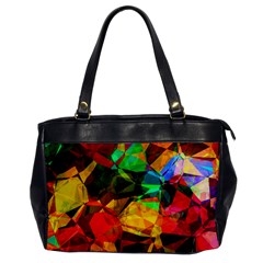 Color Abstract Polygon Oversize Office Handbag