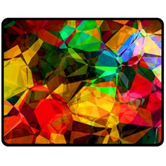 Color Abstract Polygon Fleece Blanket (medium) 