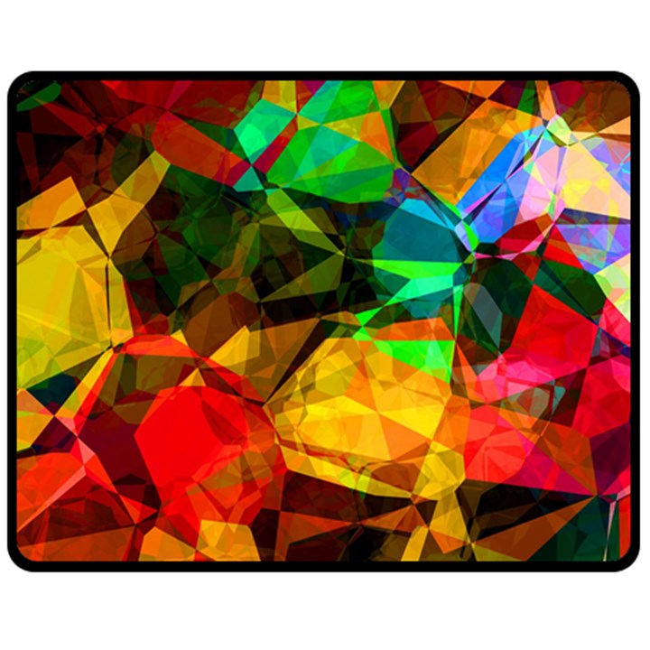 Color Abstract Polygon Fleece Blanket (Medium) 