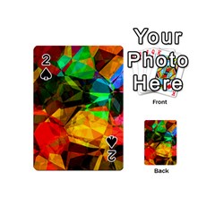 Color Abstract Polygon Playing Cards Double Sided (mini)