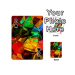 Color Abstract Polygon Playing Cards Double Sided (Mini) Front - Spade2