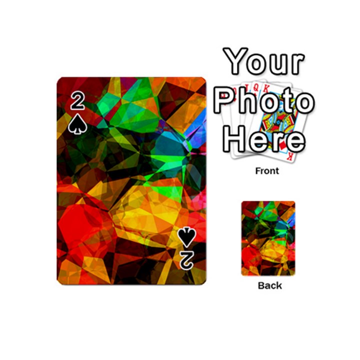 Color Abstract Polygon Playing Cards Double Sided (Mini)