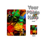 Color Abstract Polygon Playing Cards Double Sided (Mini) Front - Spade4