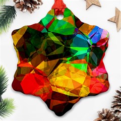 Color Abstract Polygon Ornament (snowflake)