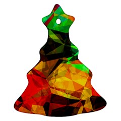 Color Abstract Polygon Christmas Tree Ornament (two Sides)