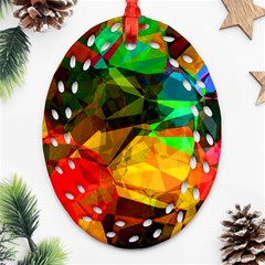 Color Abstract Polygon Ornament (oval Filigree)