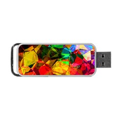 Color Abstract Polygon Portable Usb Flash (two Sides)