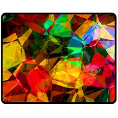 Color Abstract Polygon Double Sided Fleece Blanket (medium)  by HermanTelo