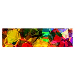 Color Abstract Polygon Satin Scarf (oblong)