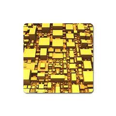 Cubes Grid Geometric 3d Square Square Magnet by HermanTelo