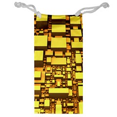 Cubes Grid Geometric 3d Square Jewelry Bag