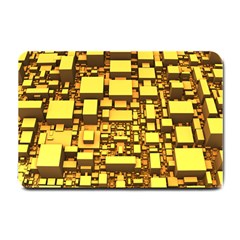 Cubes Grid Geometric 3d Square Small Doormat 