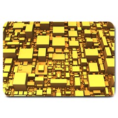 Cubes Grid Geometric 3d Square Large Doormat 