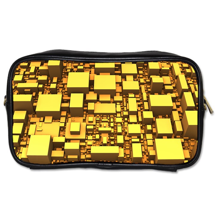 Cubes Grid Geometric 3d Square Toiletries Bag (Two Sides)