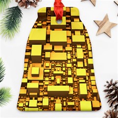 Cubes Grid Geometric 3d Square Ornament (bell)