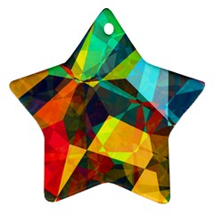 Color Abstract Polygon Background Ornament (Star)