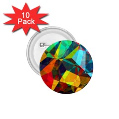 Color Abstract Polygon Background 1.75  Buttons (10 pack)