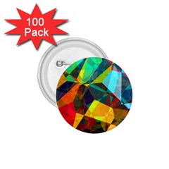 Color Abstract Polygon Background 1.75  Buttons (100 pack) 